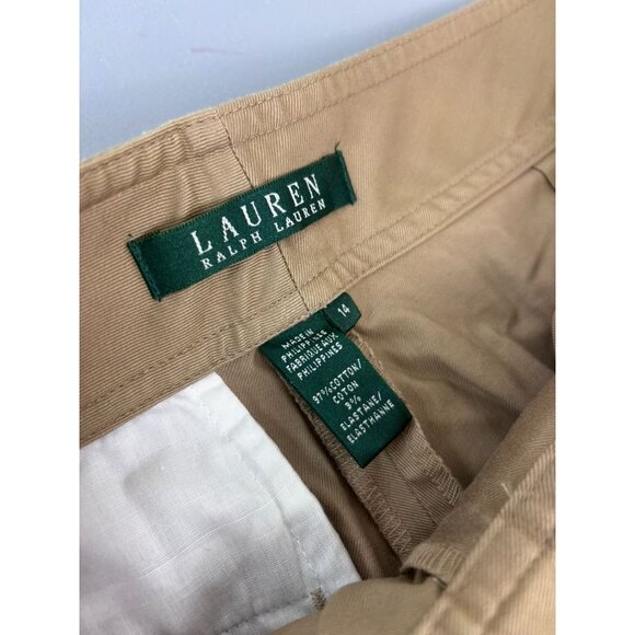 Lauren Ralph Lauren women's 14 khaki chino high rise‎ sailor knot casual shorts - Picture 5 of 6